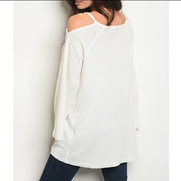 Cold shoulder thermal tunic top - Picture 2 of 4
